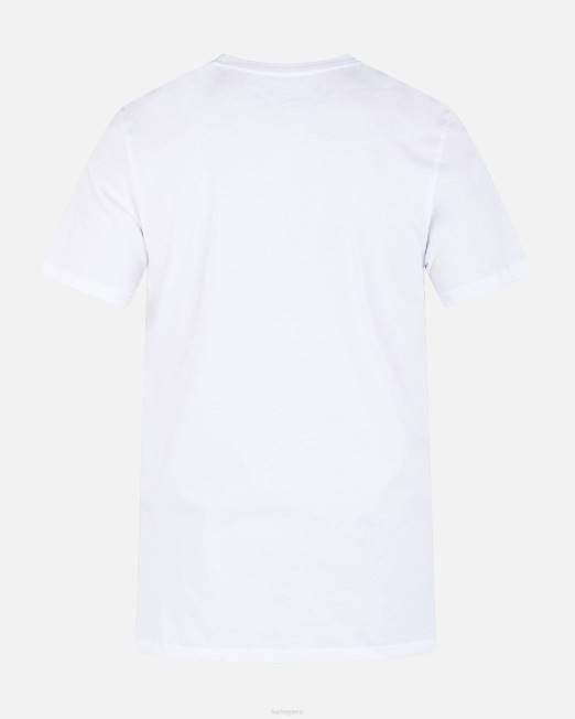 hombres Hurley blanco camiseta de manga corta kai lenny x para todos los días ropa 8L2D272