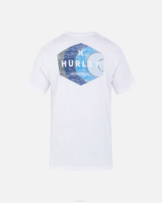 hombres Hurley blanco camiseta de manga corta para todos los días ropa 8L2D29