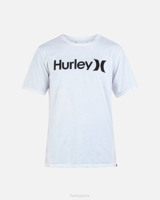 hombres Hurley blanco camiseta única y sólida de todos los días ropa 8L2D262