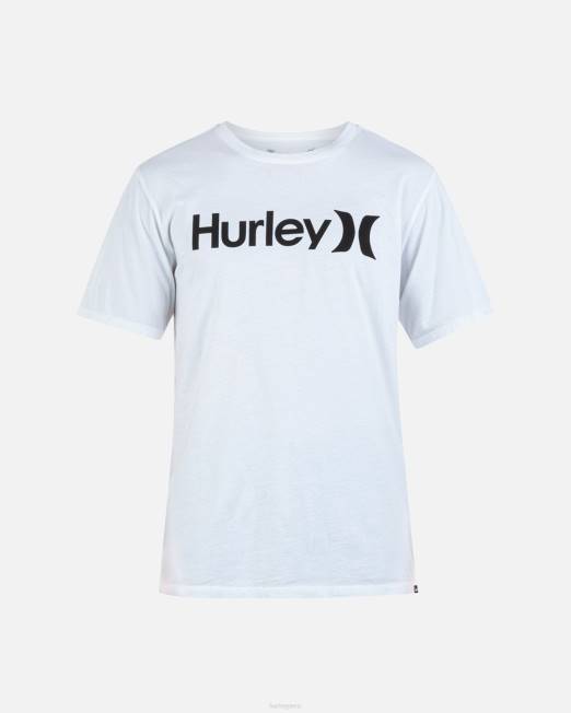 hombres Hurley blanco camiseta única y sólida de todos los días ropa 8L2D262