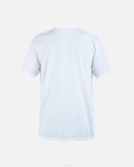 hombres Hurley blanco camiseta única y sólida de todos los días ropa 8L2D262