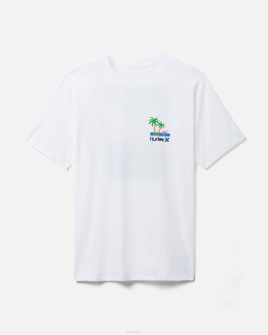 hombres Hurley blanco mingo todos los días manga corta ropa 8L2D393