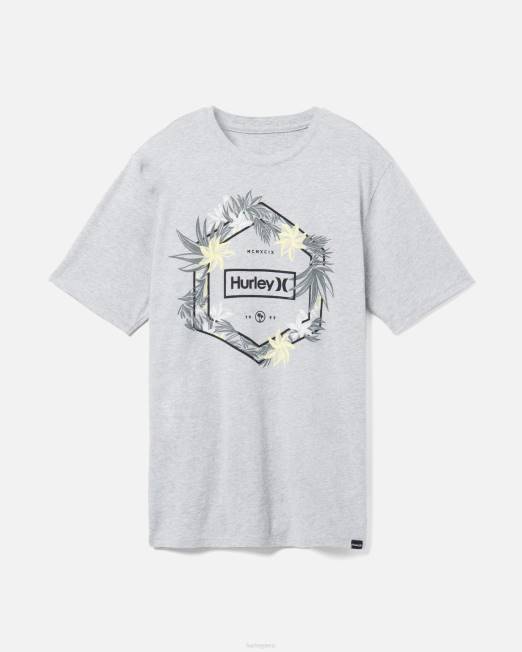 hombres Hurley brezo gris oscuro camiseta de jungla de todos los días ropa 8L2D285