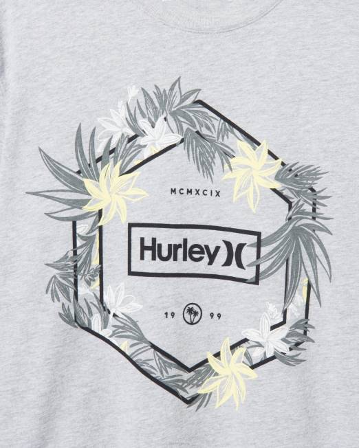 hombres Hurley brezo gris oscuro camiseta de jungla de todos los días ropa 8L2D285