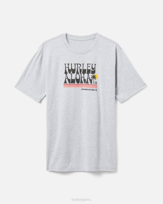 hombres Hurley brezo gris oscuro todos los días 77 manga corta ropa 8L2D374