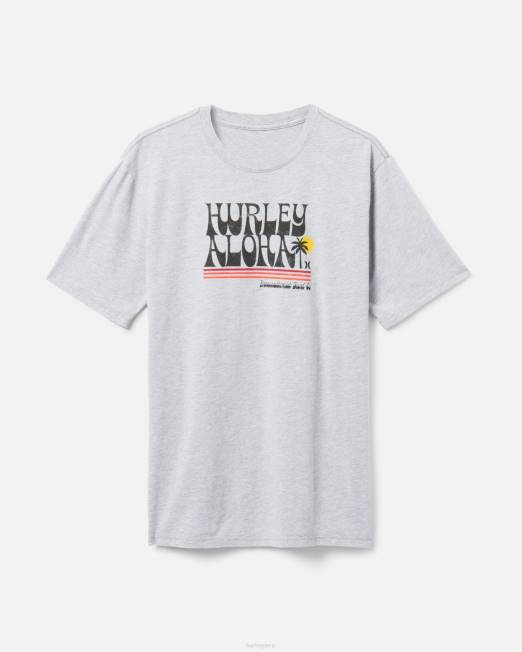 hombres Hurley brezo gris oscuro todos los días 77 manga corta ropa 8L2D374