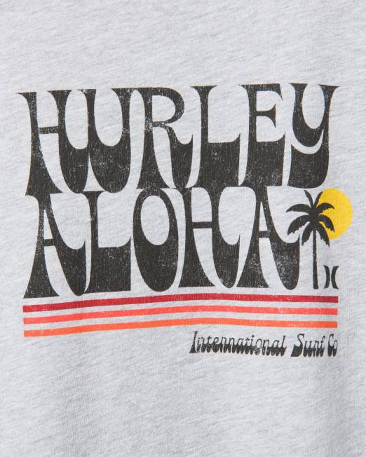 hombres Hurley brezo gris oscuro todos los días 77 manga corta ropa 8L2D374