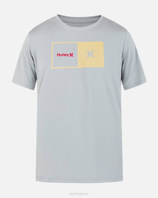 hombres Hurley cuero gris manga corta híbrida upf para todos los días ropa 8L2D290