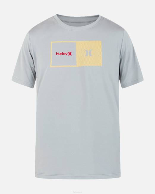 hombres Hurley cuero gris manga corta híbrida upf para todos los días ropa 8L2D290