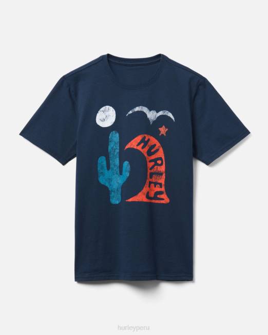 hombres Hurley fuerza nocturna manga corta baja sur reciclada todos los días ropa 8L2D391