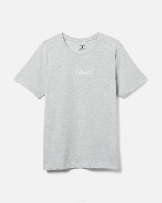 hombres Hurley gris/gris camiseta con gráfico de jersey de algodón con logo en caja ropa 8L2D36