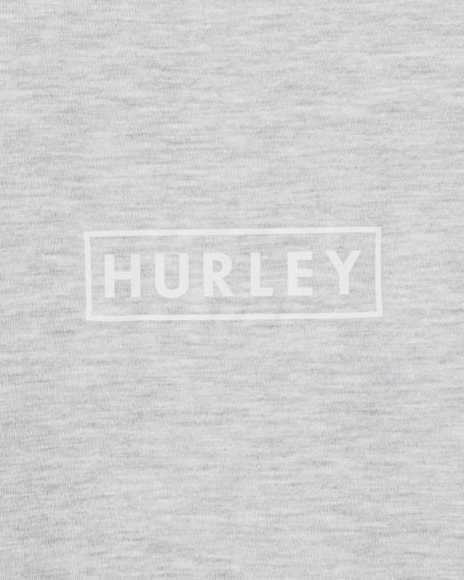 hombres Hurley gris/gris camiseta con gráfico de jersey de algodón con logo en caja ropa 8L2D36
