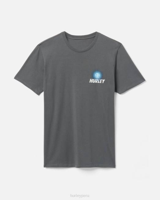 hombres Hurley gris ion camiseta de chico feliz del sol explora todos los días ropa 8L2D295