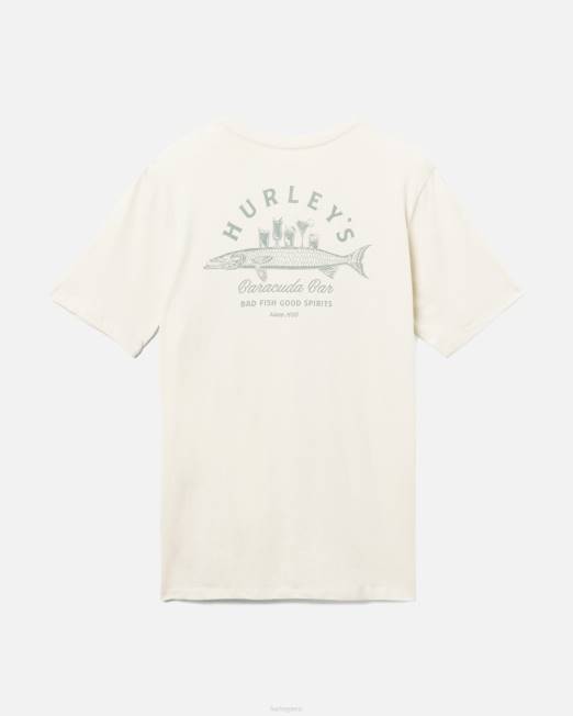 hombres Hurley hueso barra baracuda de todos los días manga corta ropa 8L2D367