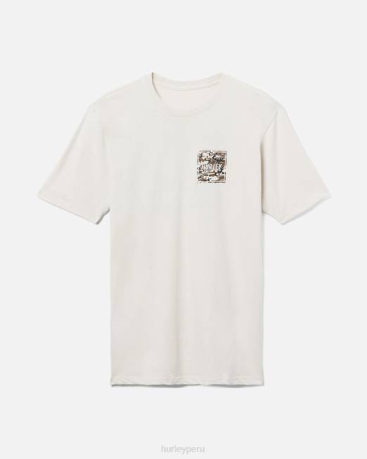 hombres Hurley hueso camiseta de cuatro esquinas de todos los días ropa 8L2D305