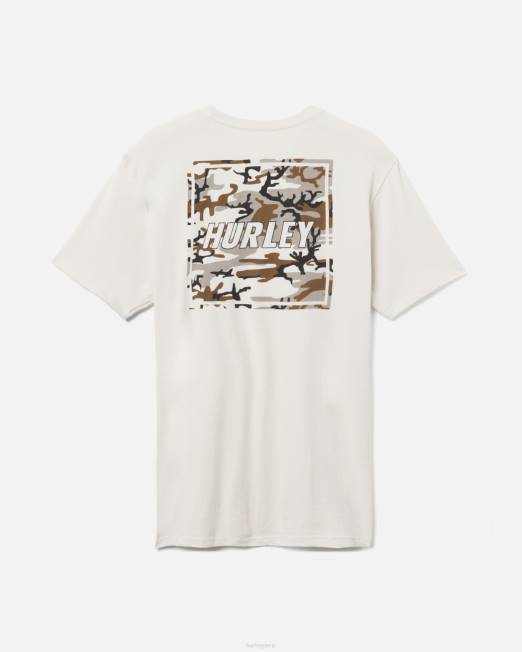 hombres Hurley hueso camiseta de cuatro esquinas de todos los días ropa 8L2D305