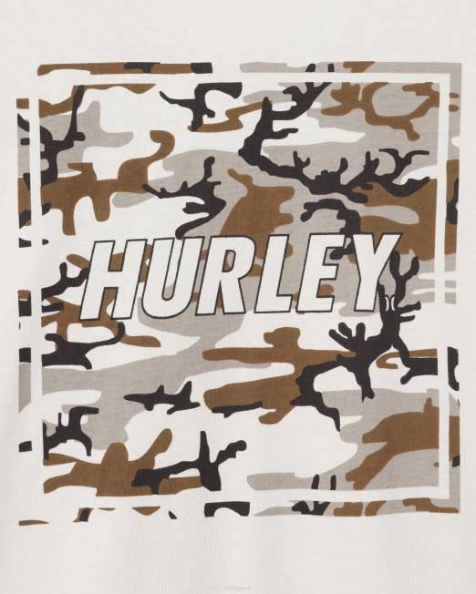 hombres Hurley hueso camiseta de cuatro esquinas de todos los días ropa 8L2D305