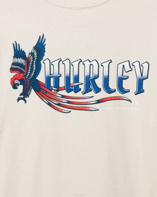 hombres Hurley hueso camiseta de loro pirata de todos los días ropa 8L2D293