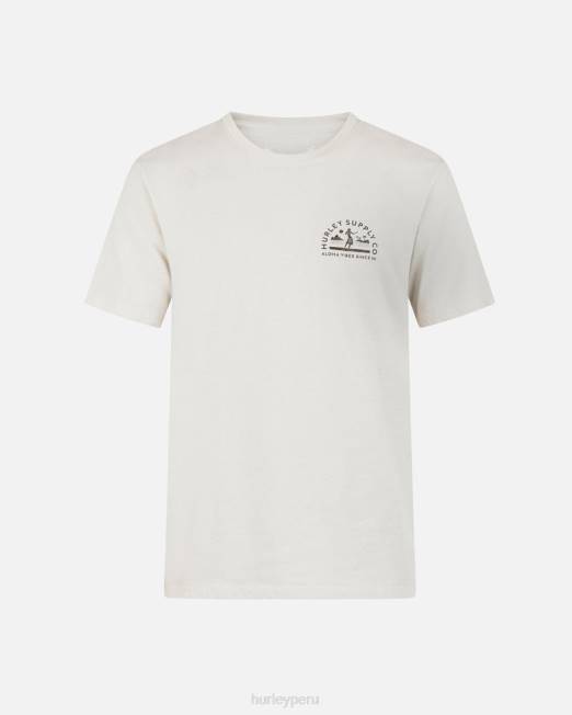 hombres Hurley hueso camiseta de manga corta nacida todos los días para hula ropa 8L2D26