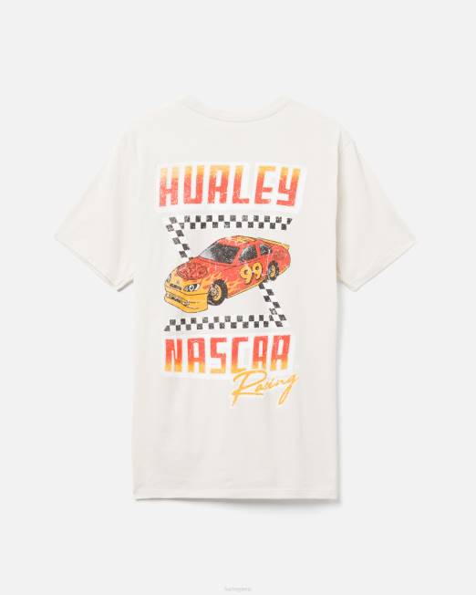 hombres Hurley hueso camiseta de manga corta nascar x cotidiana más rápida ropa 8L2D265