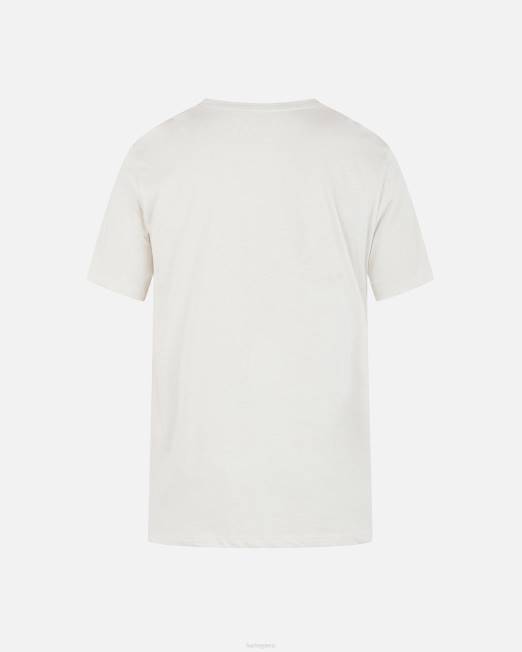 hombres Hurley hueso camiseta de manga corta para todos los días fuera del horizonte ropa 8L2D68