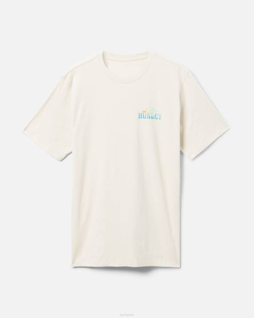 hombres Hurley hueso manga corta con doble palma todos los días ropa 8L2D310
