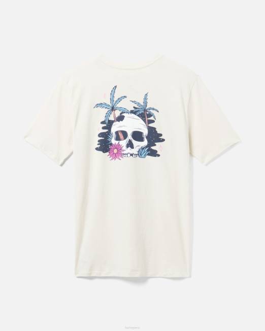 hombres Hurley hueso muerte cotidiana en el paraíso manga corta ropa 8L2D356