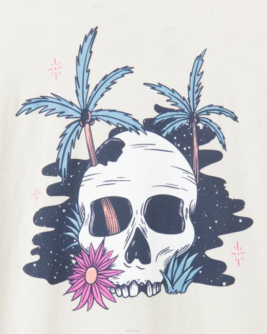 hombres Hurley hueso muerte cotidiana en el paraíso manga corta ropa 8L2D356