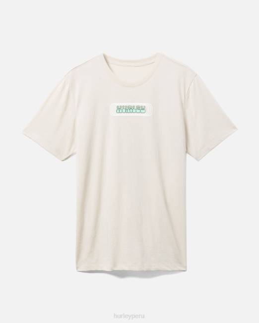 hombres Hurley hueso todos los días explora los cuadrados perdidos de manga corta ropa 8L2D371