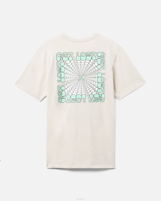 hombres Hurley hueso todos los días explora los cuadrados perdidos de manga corta ropa 8L2D371