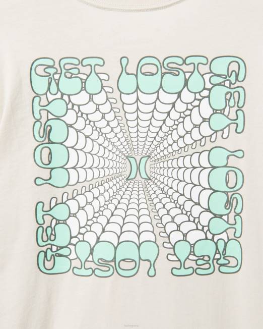 hombres Hurley hueso todos los días explora los cuadrados perdidos de manga corta ropa 8L2D371