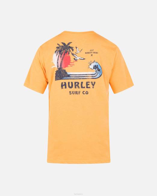 hombres Hurley nectarina camiseta de manga corta para fiesta en la isla de todos los días ropa 8L2D63
