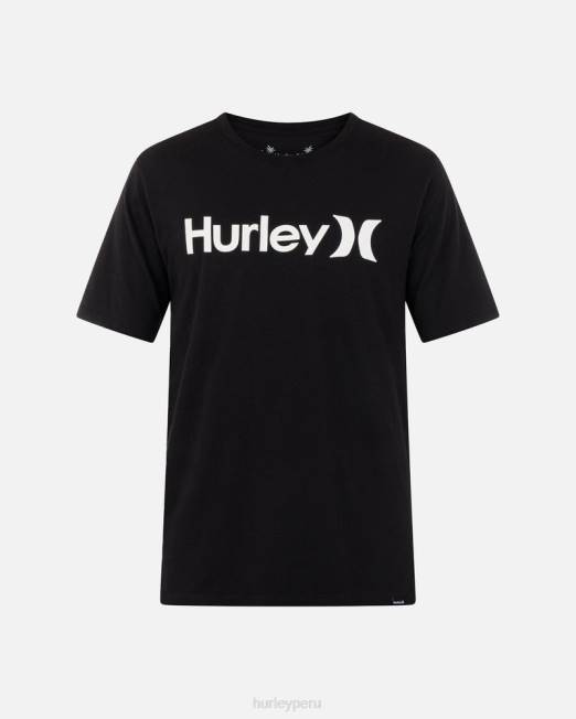 hombres Hurley negro camiseta única y sólida de todos los días ropa 8L2D273