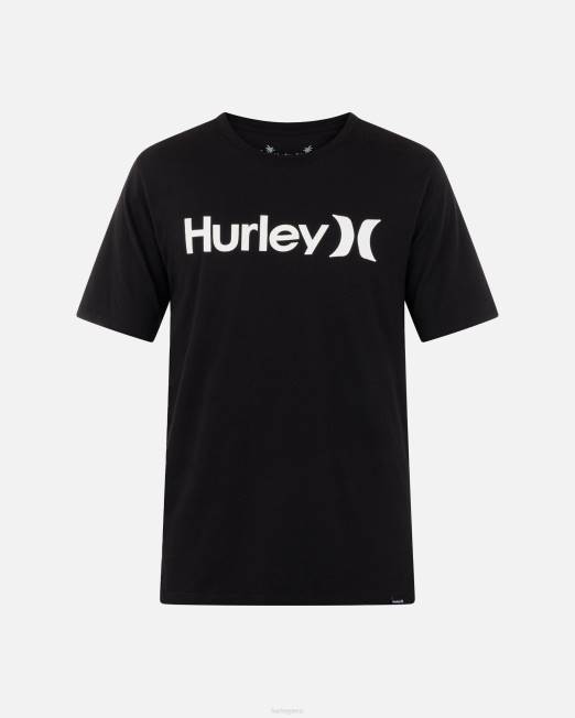 hombres Hurley negro camiseta única y sólida de todos los días ropa 8L2D273