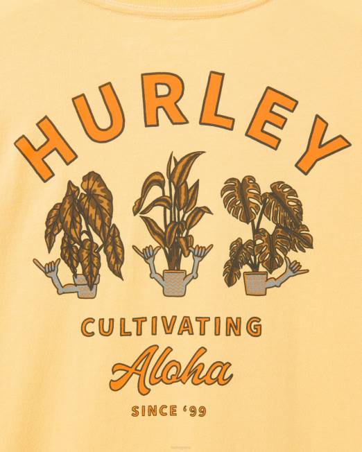 hombres Hurley salsa btr camiseta de cultivo diario ropa 8L2D304