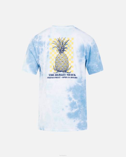 hombres Hurley sueño azul camiseta de manga corta con piña trippy y teñido anudado para todos los días ropa 8L2D8