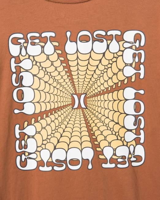 hombres Hurley óxido de sion todos los días explora el cuadrado perdido de manga corta ropa 8L2D320