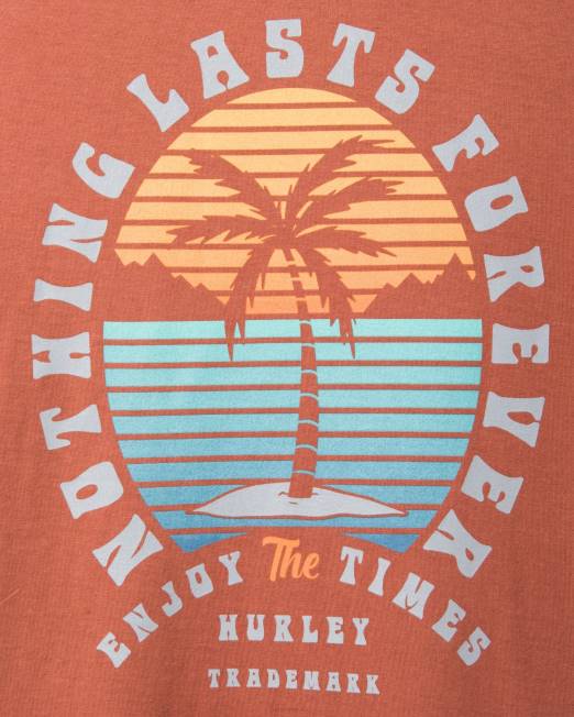 hombres Hurley óxido de sion todos los días nada dura para siempre manga corta ropa 8L2D390