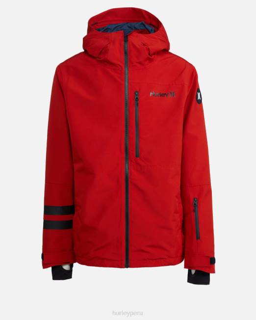 hombres Hurley rojo real chaqueta de snowboard forajida ropa 8L2D369