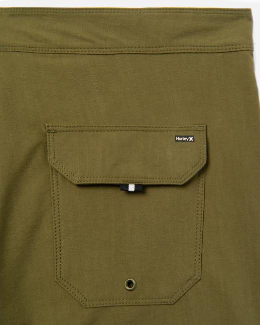 hombres Hurley aceituna Bañadores Phantom Naturals con portón trasero de 18\" ropa 8L2D195