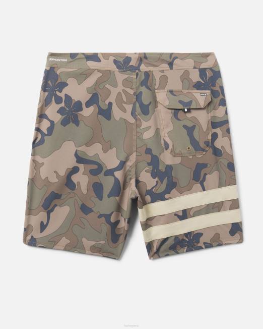 hombres Hurley aceituna bañador phantom block party de 18\" ropa 8L2D147