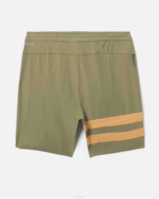 hombres Hurley aceituna bañador phantom+ block party renegade de 18\" ropa 8L2D155