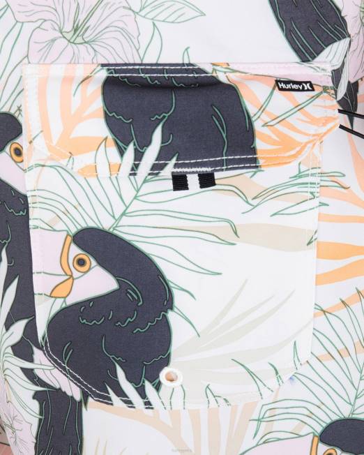 hombres Hurley apenas hueso bañador phantom-eco block party de 18\" ropa 8L2D145