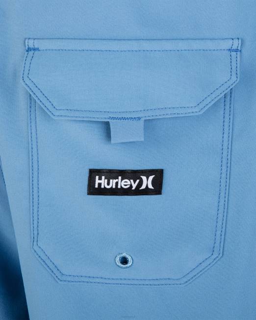 hombres Hurley azul medio boardshort de fiesta de 18\" ropa 8L2D153