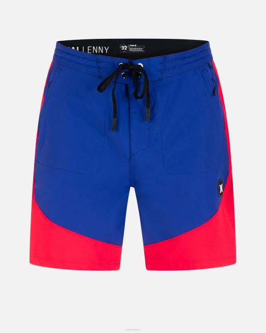hombres Hurley azul real profundo kai lenny x phantom blockade paddle series híbrido 18\" ropa 8L2D150