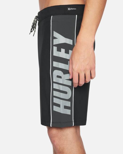 hombres Hurley negro bañador phantom fastlane de 18\" ropa 8L2D201