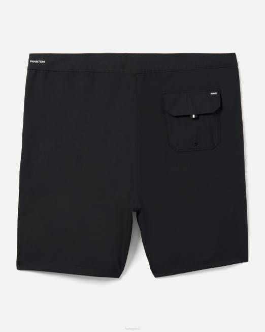 hombres Hurley negro big & tall phantom one and only sólidos bañadores ropa 8L2D196