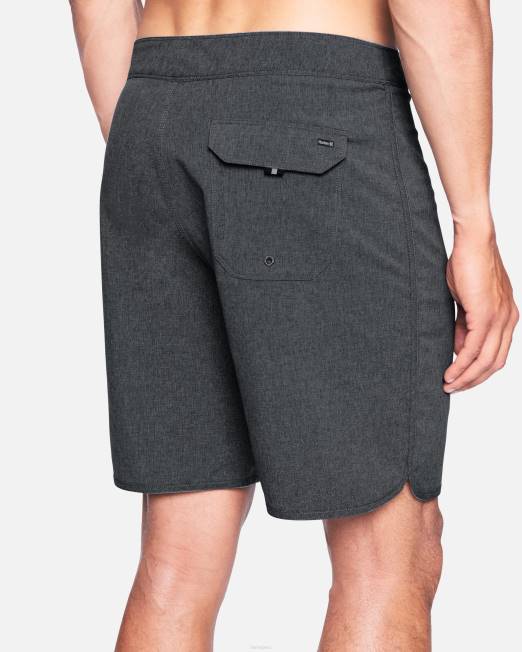 hombres Hurley negro phantom one and only bañadores jaspeados de 18\" ropa 8L2D199