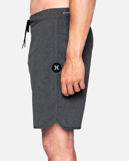 hombres Hurley negro phantom one and only bañadores jaspeados de 18\" ropa 8L2D199