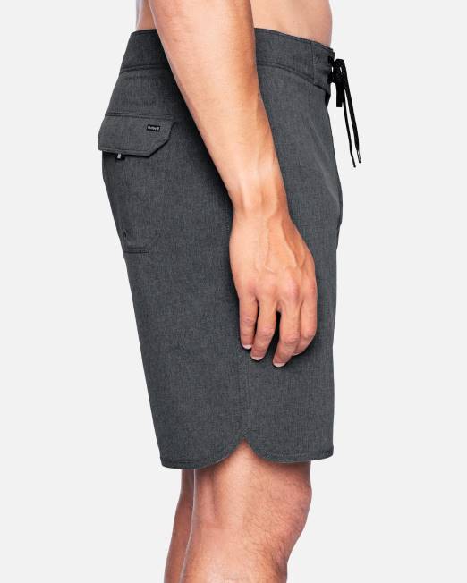 hombres Hurley negro phantom one and only bañadores jaspeados de 18\" ropa 8L2D199